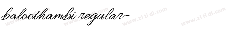 baloothambi regular字体转换